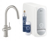 Grohe Blue Home Dezov baterie Connected, s chladcm zazenm a filtrac, supersteel 31541DC0