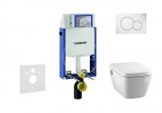 Geberit Kombifix Set pedstnov instalace, sprchovac toalety a sedtka Tece, tlatka Sigma01, Rimless, SoftClose, alpsk bl 110.302.00.5 NT1
