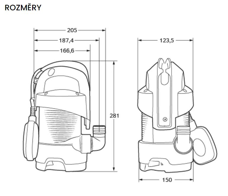 DW 400 - rozmry