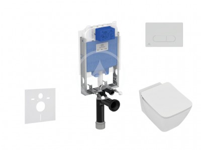 Set pedstnov instalace, klozetu a sedtka  Strada II, tlatka Oleas M1, Aquablade, SoftClose, chrom