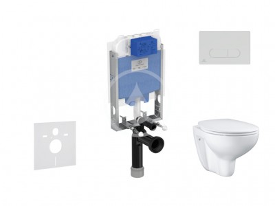 Set pedstnov instalace, klozetu a sedtka  Bau Ceramic, tlatka Oleas M1, Rimless, SoftClose, bl