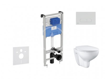 Set pedstnov instalace, klozetu a sedtka  Bau Ceramic, tlatka Oleas M1, Rimless, SoftClose, bl