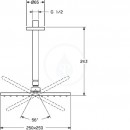 Hlavov sprcha 250 x 250 mm, chrom