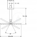 Hlavov sprcha 250 x 250 mm, chrom