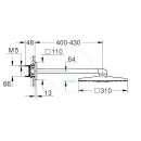 Hlavov sprcha 310, sprchov rameno 430 mm, 2 proudy, msn bl