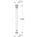 Silverflex sprchov hadice 1250 mm, tmav grafit