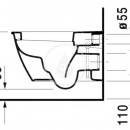 Zvsn klozet, 370 mm x 540 mm, bl - klozet