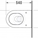 Zvsn klozet, 370 mm x 540 mm, bl - klozet, s WonderGliss