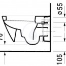 Zvsn klozet, 370 mm x 540 mm, bl - klozet, s WonderGliss