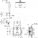 Sprchov set Rainshower Cosmopolitan 210 s termostatem pod omtku, chrom