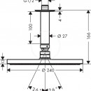 Hlavov sprcha PowderRain 240, s pvodem od stropu 100 mm, chrom