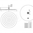 Hlavov sprcha LUXE, prmr 200 mm, nerezov ocel