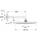 Hlavov sprcha 310, sprchov rameno 380 mm, 1 proud, kartovan tmav grafit