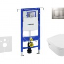 Sada pro zvsn WC + klozet a sedtko softclose Villeroy & Boch - sada s tlatkem Sigma30, matn/leskl/matn chrom