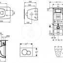 Sada pro zvsn WC + klozet a sedtko softclose Ideal Standard Tesi - sada s tlatkem Sigma30, matn/leskl/matn chrom