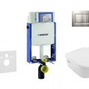 Sada pro zvsn WC + klozet a sedtko softclose Villeroy & Boch - sada s tlatkem Sigma30, matn/leskl/matn chrom