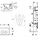 Sada pro zvsn WC + klozet a sedtko softclose Villeroy & Boch - sada s tlatkem Sigma30, matn/leskl/matn chrom