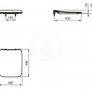 WC sedtko ultra ploch, Soft-close, bl