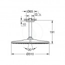 Hlavov sprcha 310 Mono, 1 proud, stropn rameno 142 mm, chrom