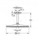 Hlavov sprcha 310 Mono Cube, 1 proud, stropn rameno 142 mm, chrom