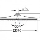 Hlavov sprcha 310 Mono Cube 9,5 l/min, 1 proud, chrom