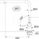 Pkov dezov baterie FN 9311.031, pod okno, chrom