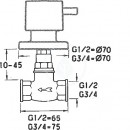 Montážní těleso pro vícecestný přepínací ventil pod omítku DN15
