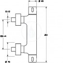 Termostatick sprchov baterie, chrom