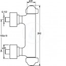 Termostatick sprchov nstnn baterie, chrom