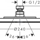 Horn sprcha prmr 240 mm, chrom