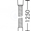 Sprchov hadice 1,25 m, chrom