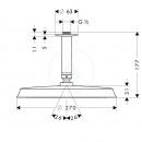 Horn sprcha 240 Air 1jet s pvodem od stropu 100 mm, chrom