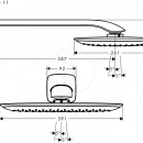 Horn sprcha 400 Air 1jet s ramenem sprchy 390 mm, chrom