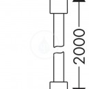 Sprchov hadice 2,00 m, chrom