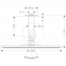 Horn sprcha S 300 Air 1jet s pvodem od stropu 100 mm, EcoSmart, chrom