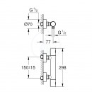 Termostatick sprchov baterie M, supersteel