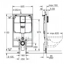 Rapid SL modul pro zvsn WC s ndrkou 80 mm, stavebn vka 113 cm