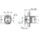 Univerzln vestavbov tleso DN 15, chrom