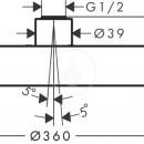 Horn sprcha 360, 1jet, kartovan ern chrom