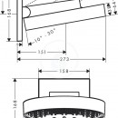 Horn sprcha 250 s pipojenm, 3jet, chrom