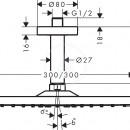 Horn sprcha E 300, 1jet, matn bl