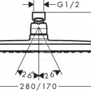 Horn sprcha E 280, 1jet, EcoSmart, chrom