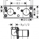 Zkladn tleso pro Showerpipe 360 1jet