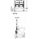 Montn prvek pro bidet, 82 cm, univerzln