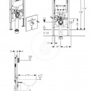 Montn prvek Duofix pro zvsn WC s ndrkou do stny Sigma 8 cm, stavebn vka 114 cm