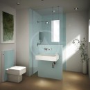 Sanitrn modul pro stojc WC, 101 cm, bon pvod vody, mtov zelen