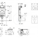 Set pedstnov instalace, klozetu a sedtka Ideal Standard, tlatka Sigma20, Aquablade, SoftClose, bl/chrom