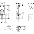 Set pedstnov instalace, klozetu a sedtka Ideal Standard, tlatka Sigma01, Aquablade, SoftClose, leskl chrom