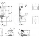 Set pedstnov instalace, klozetu a sedtka Ideal Standard, tlatka Sigma30, Aquablade, SoftClose, bl/chrom