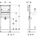 Montn prvek pro umyvadlo, 112130 cm, pro nstnn armatury pod omtku